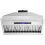Campana extractora insertable VEVOR en acero inoxidable con pantalla led y panel de control.