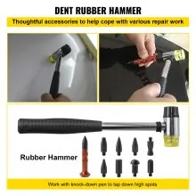 Herramienta de eliminación de abolladuras VEVOR, 69 piezas de herramientas de reparación de abolladuras sin pintura, kit de reparación de abolladuras de coche Golden Lifter, kit extractor de abolladuras con pestañas extractoras de pegamento para eliminación automática de abolladuras, abolladuras menores, abolladuras de puerta y daños por granizo