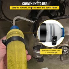 VEVOR Bomba de fluido de transmisión Dispensador manual de sistema de recarga ATF, extractores de aceite y líquido de 1,5 litros de gran capacidad, juego de herramientas de bomba de fluido de transmisión automática con adaptadores de llenado ATF
