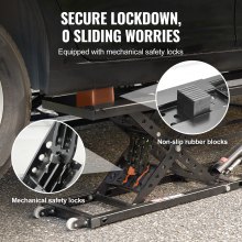 VEVOR Elevador de Autos, Elevador de Autos Portátil de 7,000 LBS de Capacidad, con Placas de Longitud Extendida, Altura Máxima de 26.8", Elevador de Camiones de Acero al Carbono de Alta Resistencia con Unidad de Alimentación de 120V, Elevadores de Gato para Autos para Talleres de Garaje en Casa