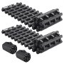 VEVOR 7 TON Traction Boards with TPR Material, Recovery Boards for Off-road Vehicles/Cars/Pickups/SUVs/RVs, Pair Tire Traction Mats on Snow, Sand, Mud and Loose Terrain, Storage Bags, Short, Black