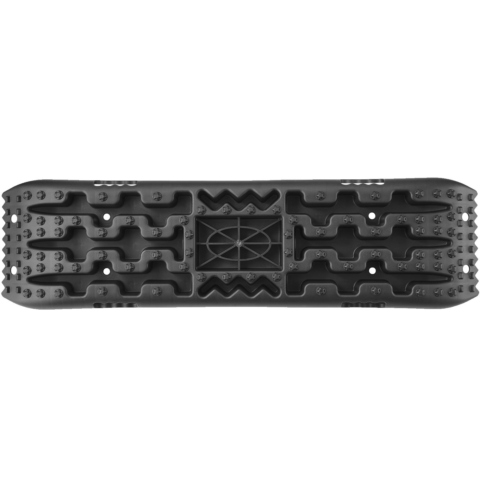 Tablas de tracción VEVOR negras con protuberancias de agarre y ranuras para la recuperación del vehículo.