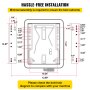 VEVOR Asiento de suspensión universal para tractor, ángulo de respaldo de 35-170°, asiento de aire ajustable de repuesto con cinturón de seguridad e interruptor de seguridad, compatible con carretilla elevadora/furgoneta/cortacésped, vinilo negro