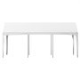 Marquesina para cochera VEVOR con parte superior blanca y estructura de metal resistente, ideal para protección en exteriores.