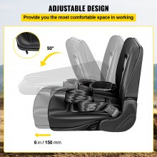 Asiento universal para carretilla elevadora con suspensión total y cinturón de seguridad