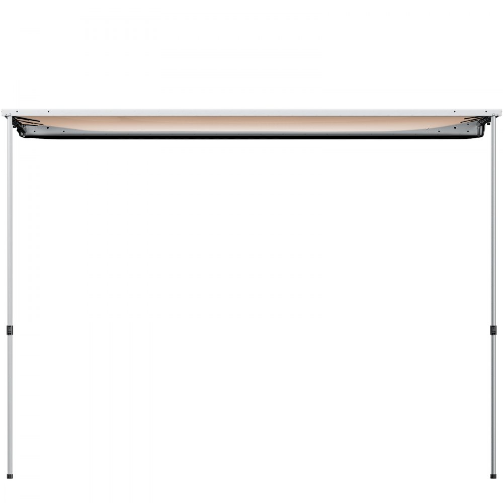 Toldo lateral para automóvil VEVOR, 8.2'x6.5', toldo retráctil extraíble para vehículo, resistente al agua UV50+, postes telescópicos, parasol para remolque, tienda de campaña en la azotea con bolsa de transporte para Jeep/SUV/camión/furgoneta, viajes de camping al aire libre, caqui