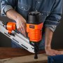Clavadora neumática VEVOR para estructuras, de 80 a 120 PSI, de 2" a 3-1/2", con cabeza redonda completa de 21 grados, ajuste de profundidad sin herramientas y modos de gatillo duales, ideal para estructuras, cubiertas y pisos.