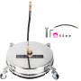 VEVOR Limpiador de Superficies a Presión, 4000 psi 15 x 45 cm Limpiador de Superficie Giratoria, Acero Inoxidable Limpiador de Superficies Planas para Terrazas, Patios, Aceras, Entradas para Vehículos