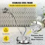 Limpiador de superficies con hidrolavadora VEVOR, 21'', presión máxima de 4000 PSI con 3 boquillas para limpiar entradas de vehículos y aceras, marco de acero inoxidable con mango doble giratorio, ruedas, compatible con conexión rápida de 3/8''