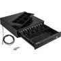 Cajón para caja registradora VEVOR de 16" y 12 V para sistema POS con bandeja para 5 billetes y 8 monedas, compartimento móvil para monedas y 2 llaves incluidas, cable RJ11/RJ12 para supermercados, bares, cafeterías y restaurantes (solo USD)