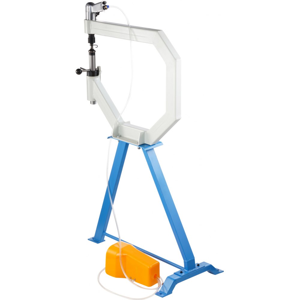 Martillo de aplanado neumático VEVOR, martillo de potencia de garganta de 19.63" para herrería, martillo de aplanado con pedal y soporte de acero, martillo de aplanado de aire de 50-100 PSI, rueda inglesa para modelado de metal industrial