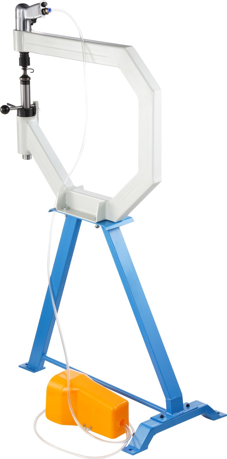 Martillo de aplanado neumático VEVOR, martillo de potencia de garganta de 19.63" para herrería, martillo de aplanado con pedal y soporte de acero, martillo de aplanado de aire de 50-100 PSI, rueda inglesa para modelado de metal industrial