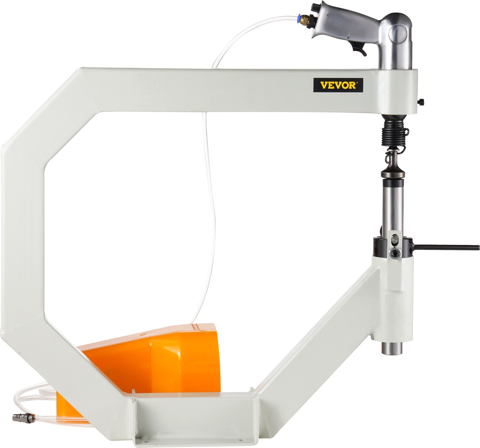 Martillo de aplanado neumático VEVOR, martillo de fuerza de garganta de 19.63" para herrería, martillo de aplanado automático yunque de radio de 1/2/3", martillo de aire de aplanado, rueda inglesa con pedal para modelado de metal industrial