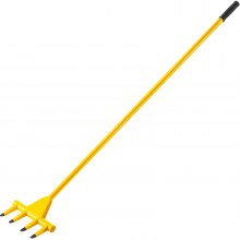 VEVOR Deck Wrecker Pry Bar 4-Tine, con mango largo de 56 pulgadas, barra de demolición, 2 pulgadas de espacio entre dientes, Deck Pry Bar con extractor de clavos