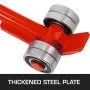 VEVOR 3T Prylever Bar 6600 lbs Capacidad Barra de palanca de acero de alta resistencia con ruedas Prylever con mango de 5 pies de largo 1.5 m