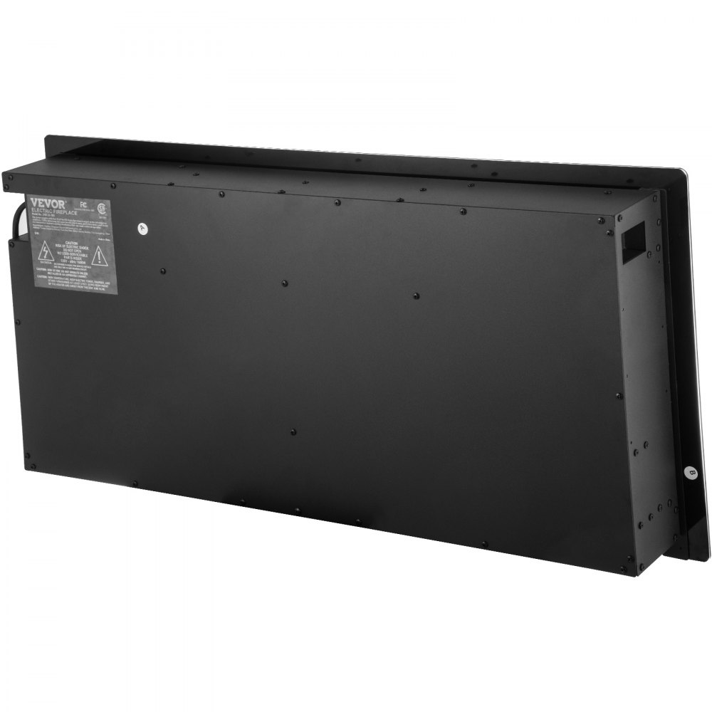 Chimenea eléctrica VEVOR de 91 cm para empotrar y montar en la pared, apta para vigas de 5 x 10 cm y 5 x 15 cm, colores de llama y velocidad ajustables con control remoto y temporizador, 1500 W, color negro