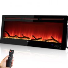 Chimenea eléctrica VEVOR Chimenea lineal 50'' Montada en la pared o empotrada con control remoto
