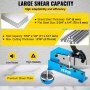 VEVOR Hand Plate Shear 8\", Manual Metal Cutter Cutting Thickness1/4 Inch Thick Max, Metal Steel Frame Snip Machine Benchtop 7/16 Inch Rod, for Shear Carbon Steel Plates and Bars