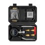 Kit de prueba de compresión de cilindros de motor VEVOR, rango de manómetro de 10 a 200 PSI, kit de prueba de compresión con 4 adaptadores, tubos metálicos rectos y angulados extendidos para automóviles y motocicletas.