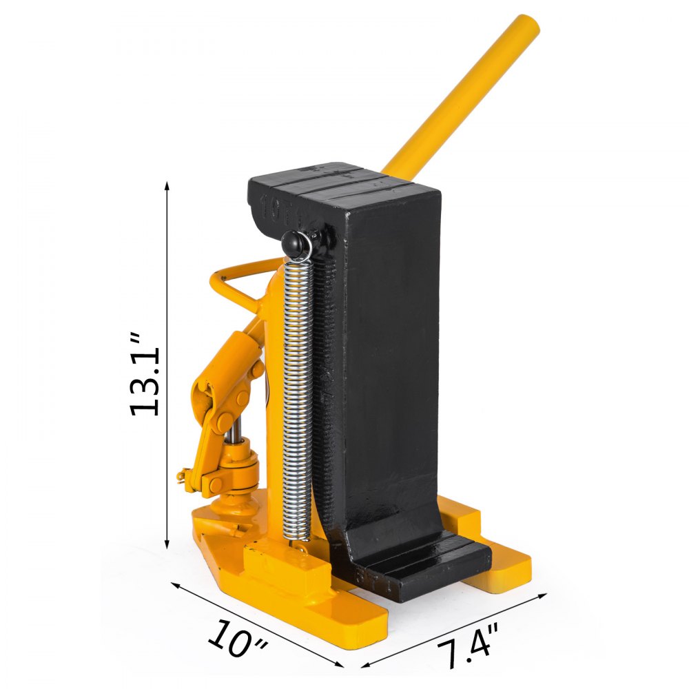 Elevador de punta VEVOR, gato hidráulico de alta resistencia con dimensiones 13,1&quot; x 10&quot; x 7,4&quot;.