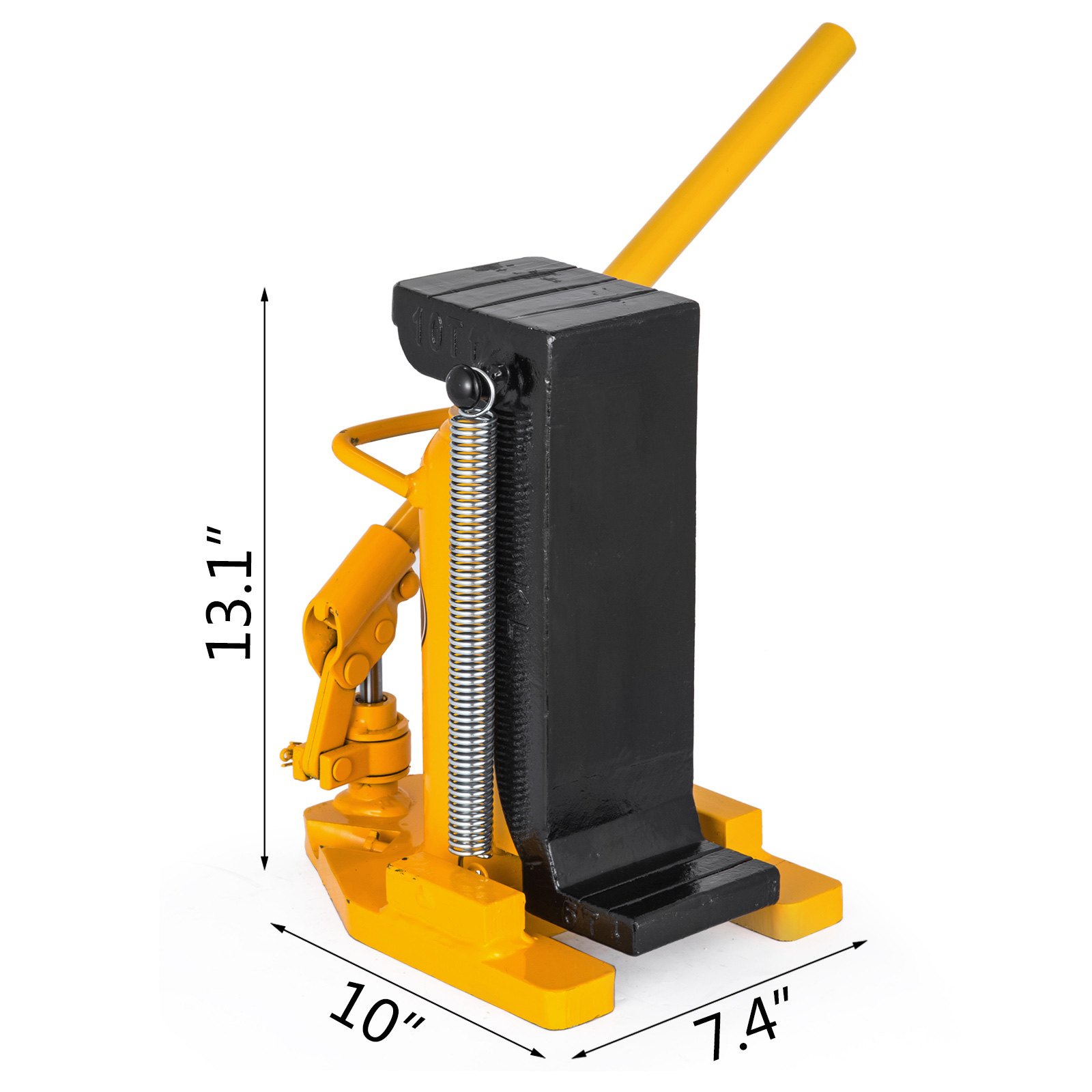 Elevador de punta VEVOR, gato hidráulico de alta resistencia con dimensiones 13,1&quot; x 10&quot; x 7,4&quot;.