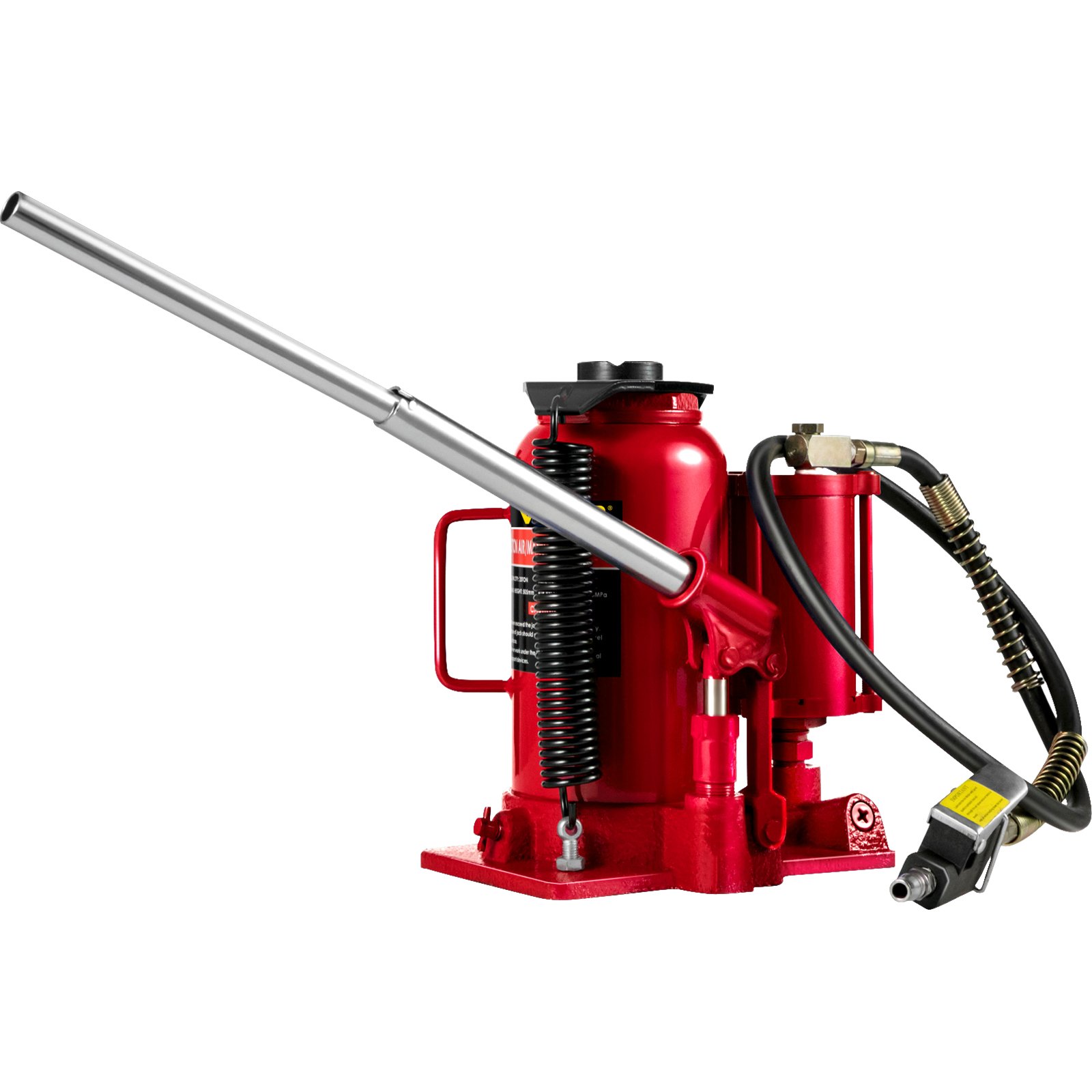 VEVOR Gato hidráulico de botella de aire, 20 toneladas/44092 libras de capacidad, con bomba de mano manual, elevador de reparación de remolque de viaje de camión de servicio pesado, rojo