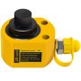 Cilindro hidráulico VEVOR amarillo con capacidad de 30t y pistón negro.