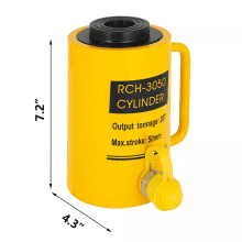 VEVOR 30T Cilindro hidráulico Jack Hollow Cilindro de ariete hidráulico de acción simple Cilindros de elevación hidráulica de 50 mm (30T 2 pulgadas hueco)
