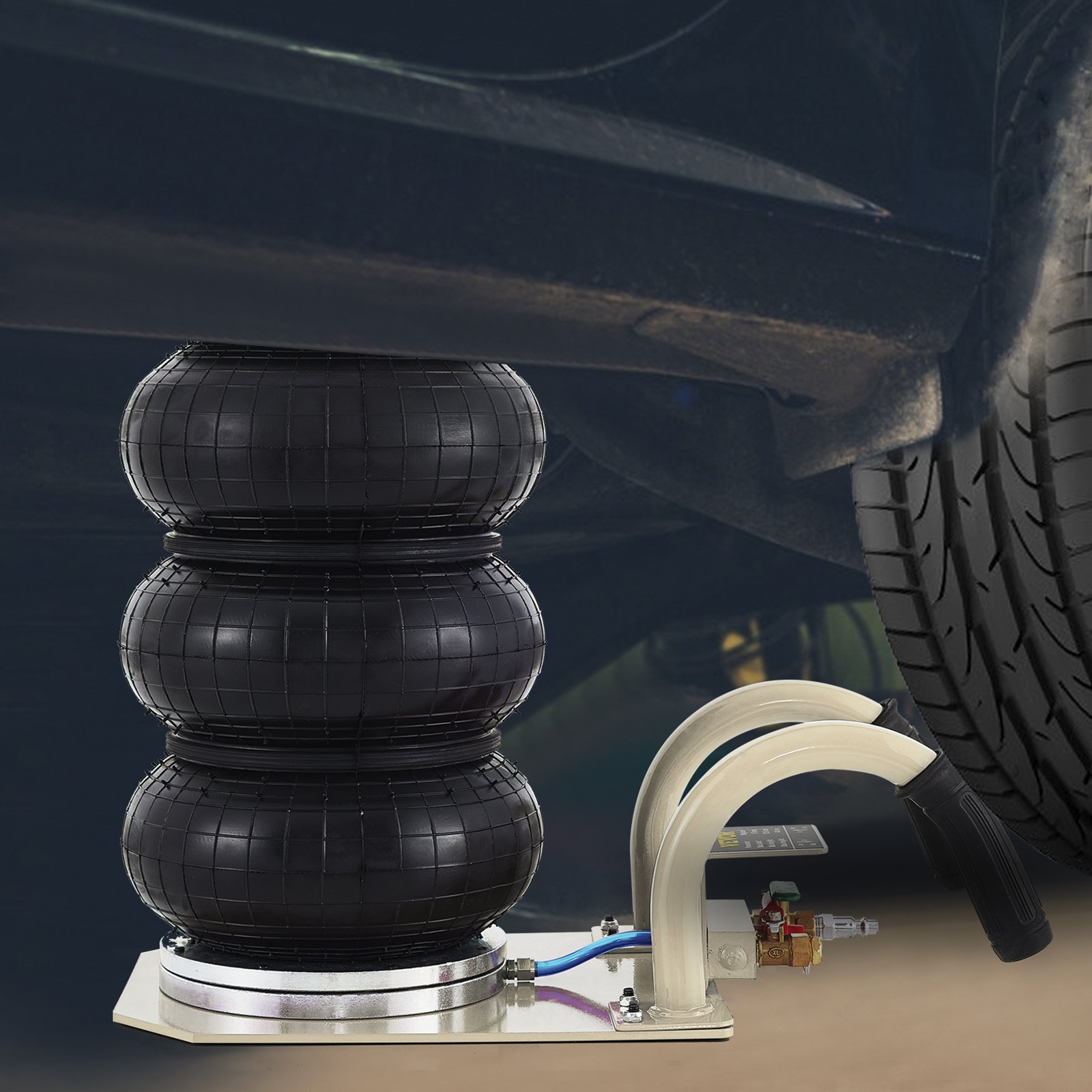 Gato Neumático de Aire 3T 6600LBS de 3 Bolsas para SUV Vehículos Minivan