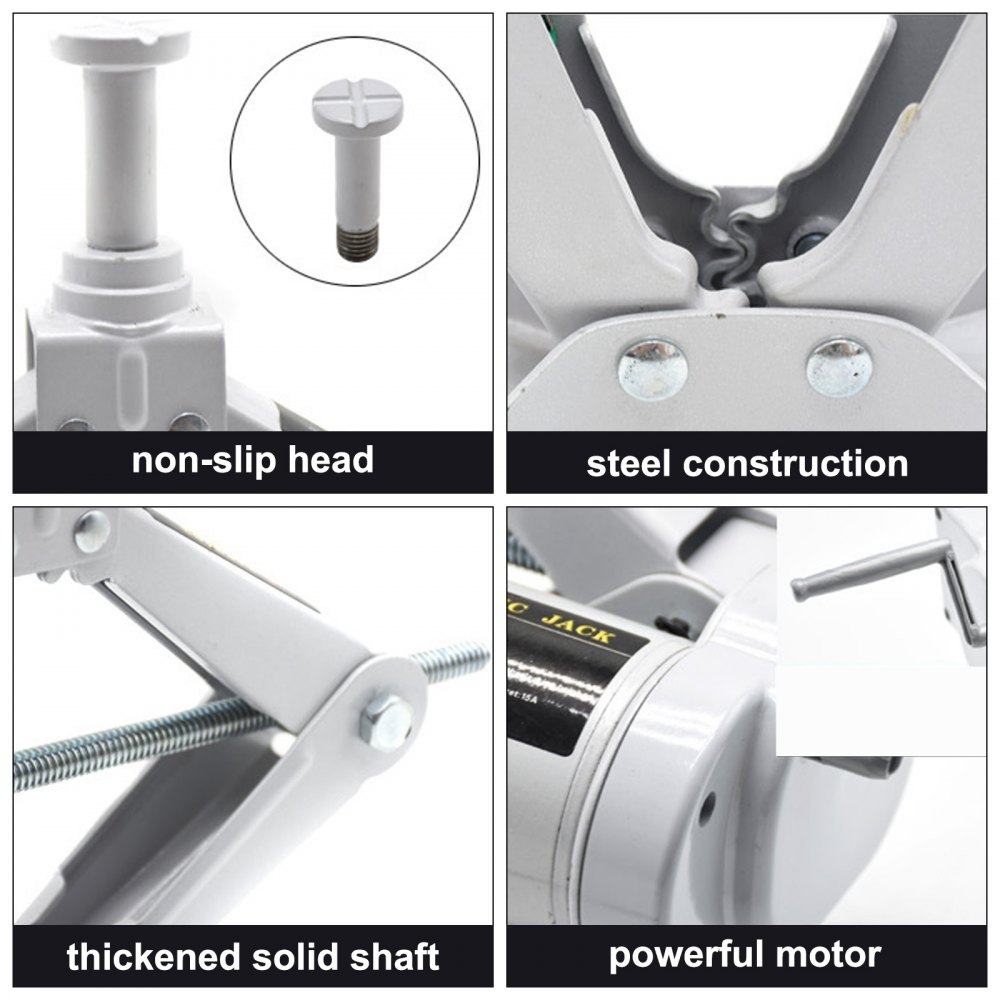 VEVOR Gato eléctrico para automóvil Gato de piso de 3 toneladas 12 V, gato de tijera eléctrico todo en uno, 120-370/170-420 mm Gato elevador de tijera de rango de elevación, herramienta de reparación de automóviles con bomba de inflado, para reparación de sedanes y SUV