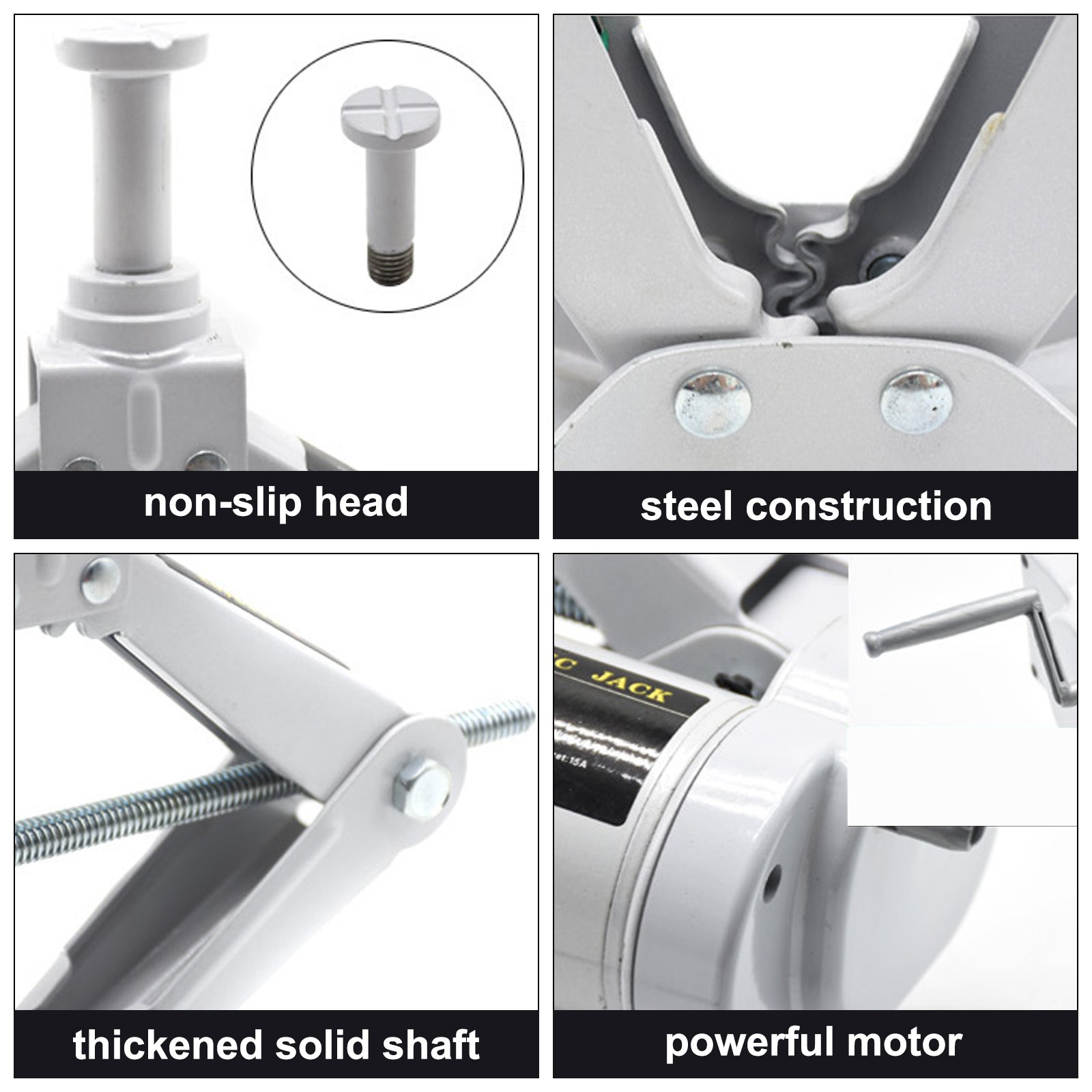 VEVOR Gato eléctrico para automóvil Gato de piso de 3 toneladas 12 V, gato de tijera eléctrico todo en uno, 120-370/170-420 mm Gato elevador de tijera de rango de elevación, herramienta de reparación de automóviles con bomba de inflado, para reparación de sedanes y SUV