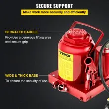 Gato hidráulico de aire para botella, 50 toneladas, Manual, 110200lbs, reparación automática de camiones y vehículos recreativos para trabajo pesado