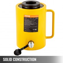 VEVOR 60T Cilindro hidráulico de 2 pulgadas Jack Hollow Cilindro de ariete hidráulico de acción simple Cilindros de elevación hidráulica de 50 mm para fabricantes de aparejadores (60T 2 pulgadas hueco)