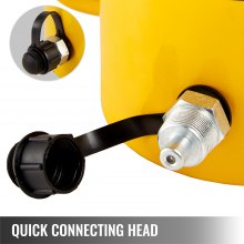 VEVOR 60T Cilindro hidráulico de 2 pulgadas Jack Hollow Cilindro de ariete hidráulico de acción simple Cilindros de elevación hidráulica de 50 mm para fabricantes de aparejadores (60T 2 pulgadas hueco)