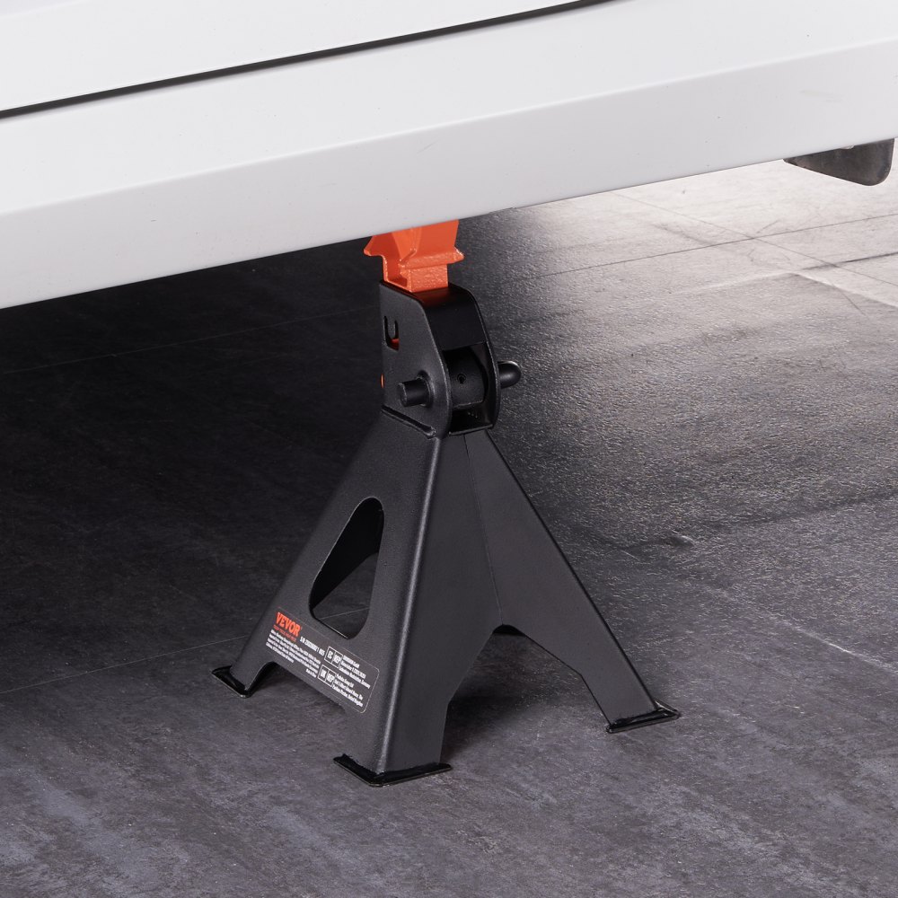 VEVOR Soportes para Gato, Soportes para Gato para Auto con Capacidad de 3 Toneladas (6,000 Libras), Altura Ajustable de 10.8 a 16.3 Pulgadas, para Levantar SUV, Camioneta, Auto y UTV/ATV, Rojo, 1 Par