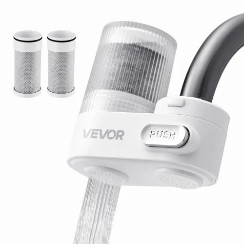 Purificador de agua para fregadero de cocina, color blanco, vertical, con filtro de agua para grifo