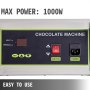 Máquina de templado de chocolate VEVOR de 17,6 libras, máquina de fusión de chocolate con control LED (30 ~ 90 ℃/86 ~ 194 ℉), calentador eléctrico de alimentos comercial de 1000 W para chocolate/leche/crema/sopa derretir y calentar