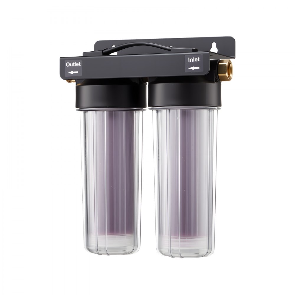 VEVOR Sistema de Agua Desionizada con Resina de 2 x 5 L Cambio de Color, Sistema de Lavado de Coche, Desionizador de Agua para Sistema de Lavado Impecable, para Autos, Casas Rodantes, Ventanas