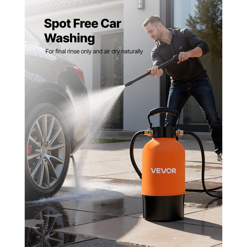 Sistema de agua desionizada VEVOR para lavado de autos, sistema de agua para lavado de autos impecable con resina DI de 5 L y medidor de TDS, filtro de agua desionizada sin manchas para autos, vehículos recreativos, motocicletas y ventanas.