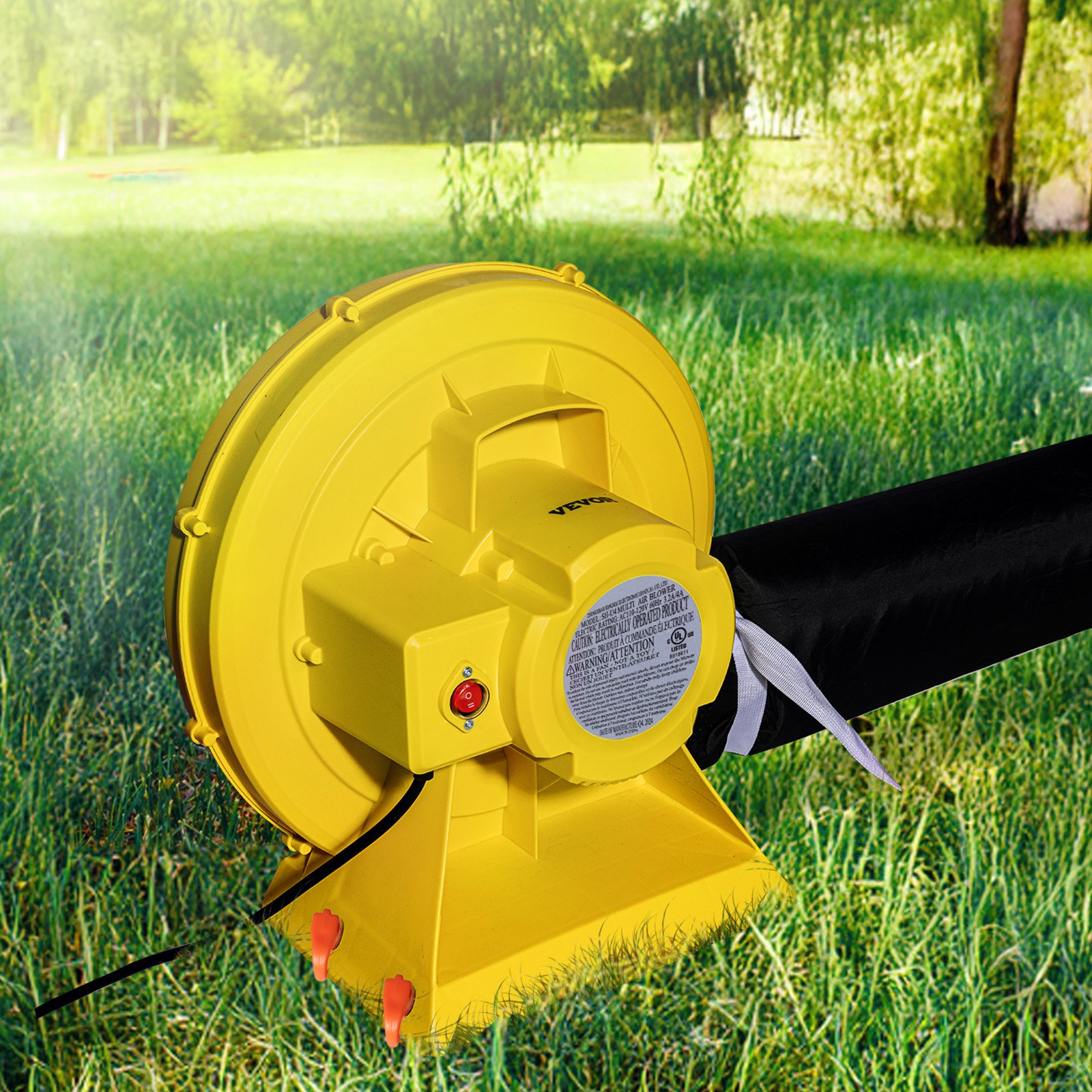 VEVOR - Soplador de aire eléctrico para castillos inflables (380 W y 450 W, 0,5 y 0,6 HP), color amarillo