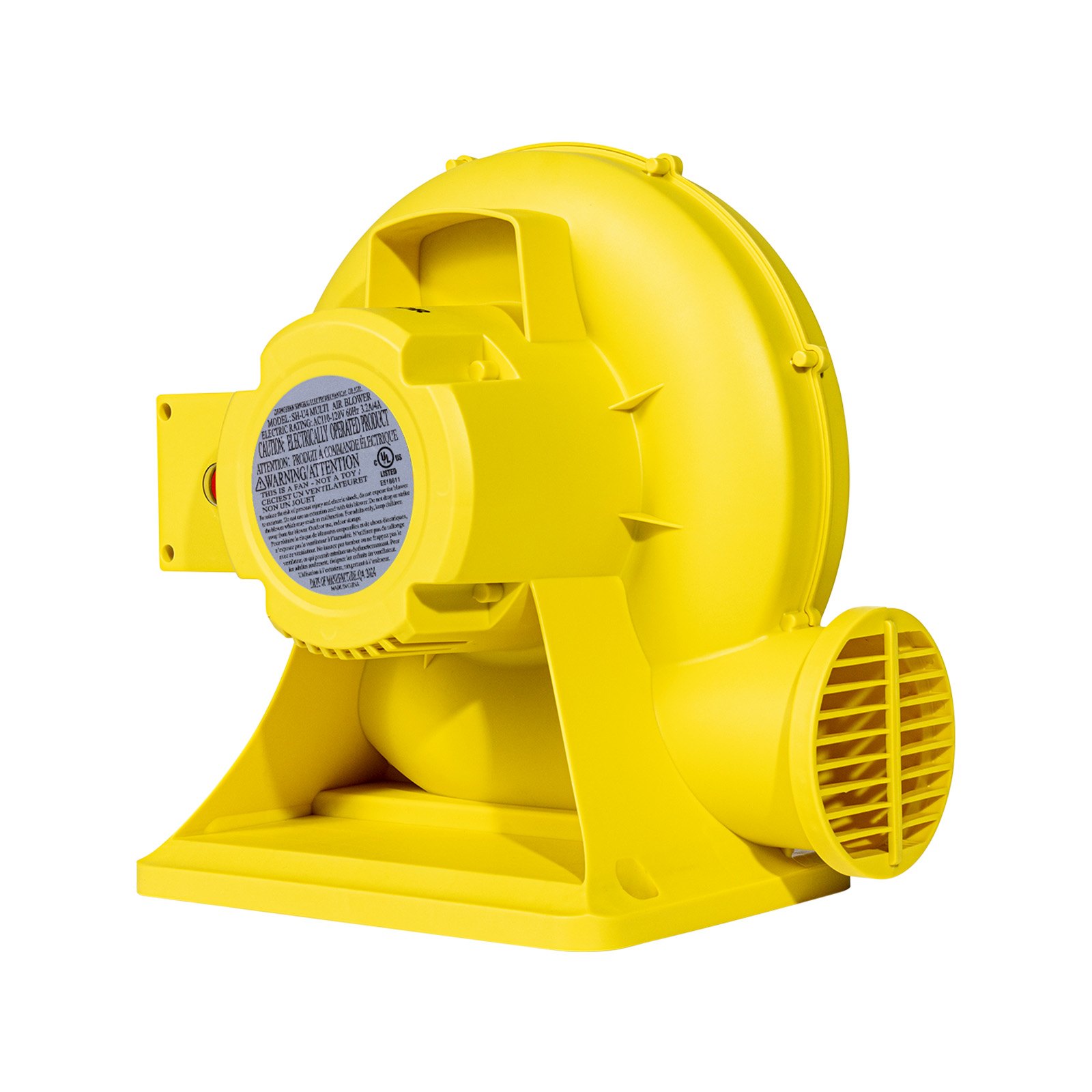 VEVOR - Soplador de aire eléctrico para castillos inflables (380 W y 450 W, 0,5 y 0,6 HP), color amarillo