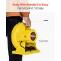 VEVOR - Soplador de aire eléctrico para castillos inflables (680 y 750 W, 1,0 HP), color amarillo