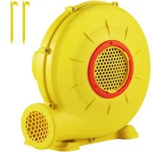 Soplador de aire VEVOR, soplador inflable de 450 W 0,6 HP, soplador de casa de rebote portátil y potente, ventilador de bomba de soplador de aire comercial de 1750 Pa, utilizado para castillo hinchable y toboganes de salto, amarillo