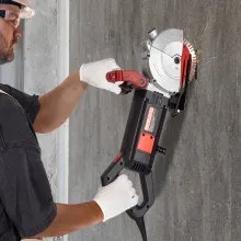 VEVOR 5800W Wall Chaser 38mm/1.5" Ancho de corte,Máquina cortadora de ranuras de pared 52mm/2" Profundidad de corte,Máquina ranuradora de pared con 8 hojas de sierra 6.3"Diámetro 5000r/Min,Formación única sin polvo