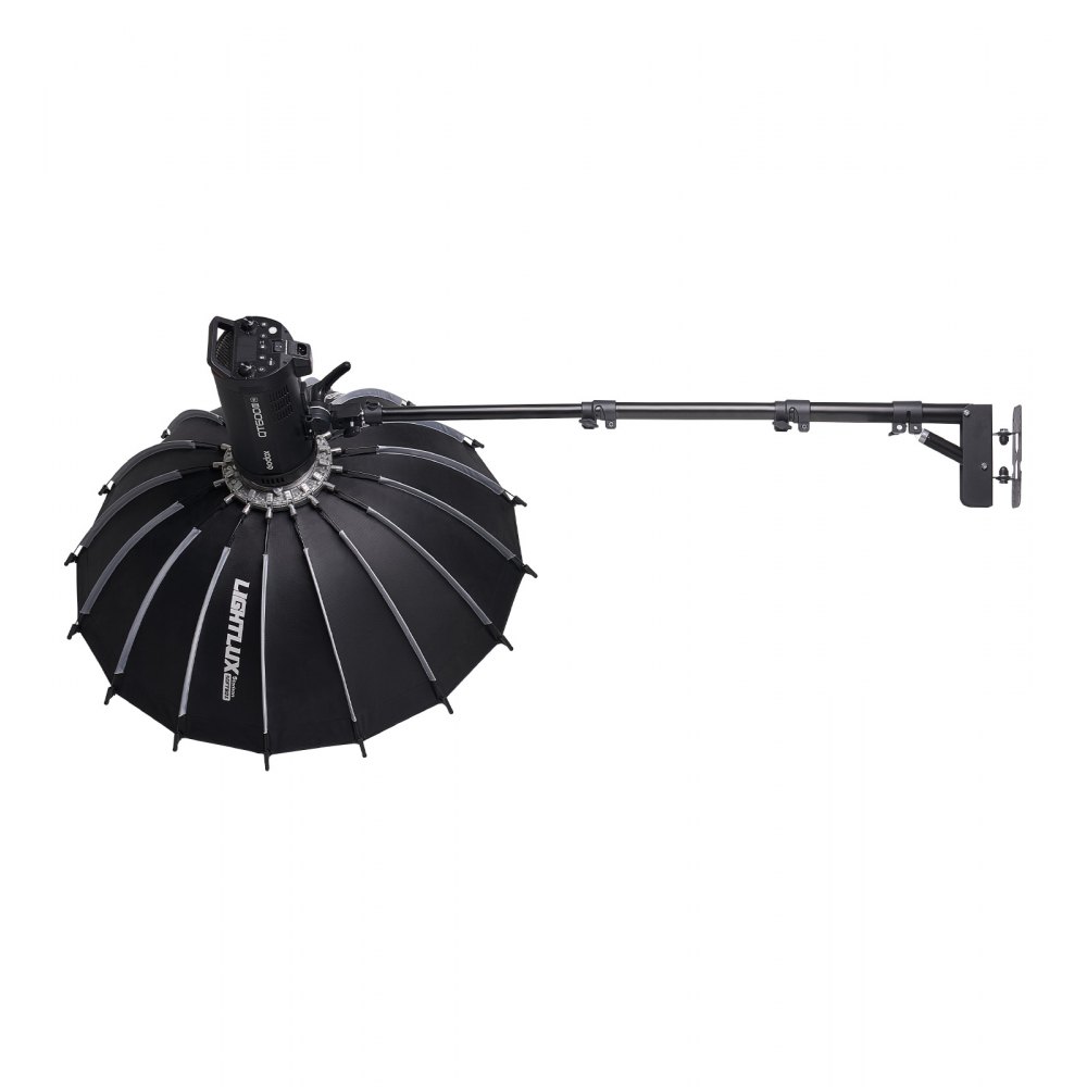Soporte de luz con brazo articulado triangular para montaje en pared de 39,37 in/100 cm