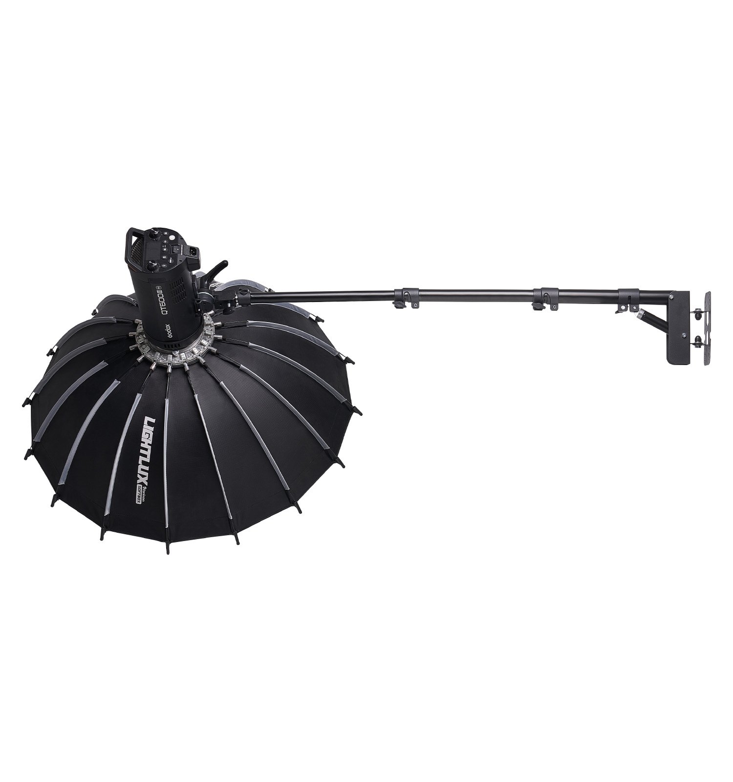 Soporte de luz con brazo articulado triangular para montaje en pared de 39,37 in/100 cm
