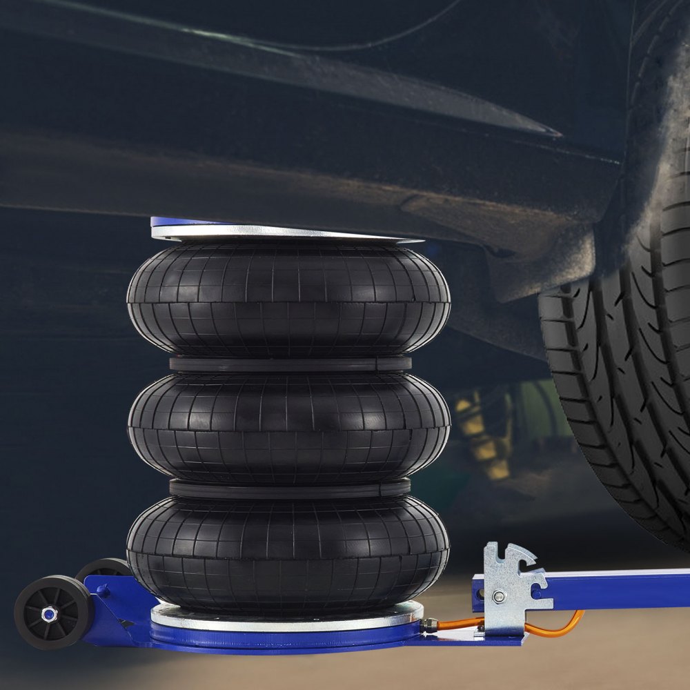 VEVOR Gato Neumático de Aire, Gato de Aire para Coche 5 T, Azul con Asa Plegable