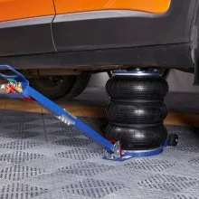 VEVOR Air Jack, 5 Ton/11000 lbs Triple Bag Air Jack, Airbag Jack con seis tubos de acero, levanta hasta 18,5 pulgadas/470 mm, 3-5 s Gato neumático de elevación rápida, con manija ajustable para automóvil, garaje, reparación