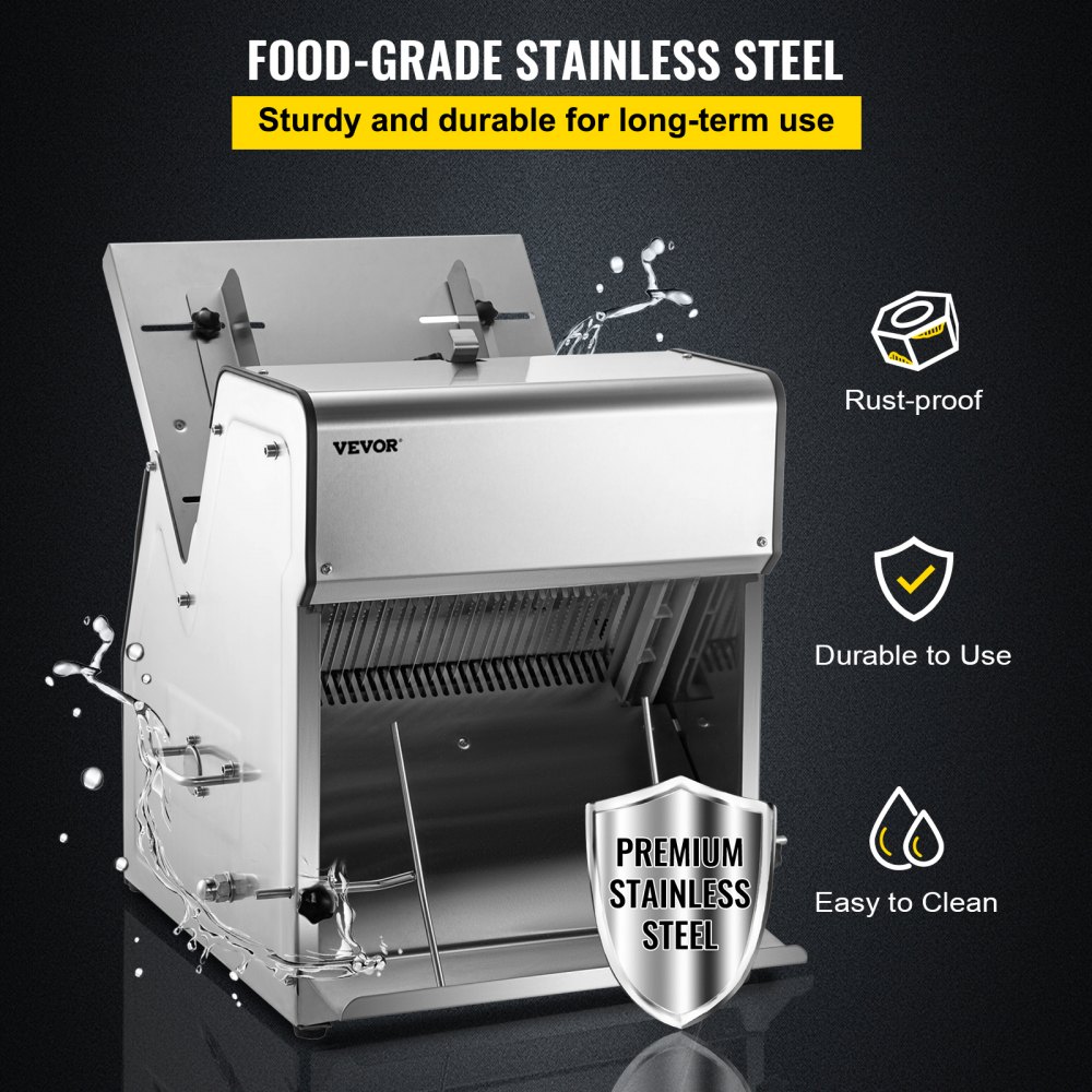 VEVOR - Rebanadora de pan comercial (12 mm de grosor), 31 unidades, 110 V, para pan tostado