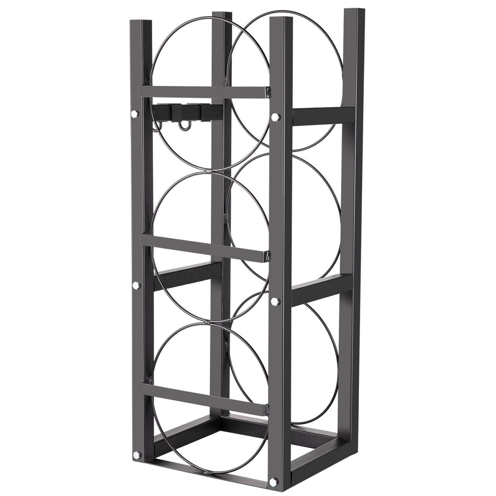 VEVOR Almacenamiento de Botellas de Gas Capacidad de 3 x 13,6 kg Estante para Botellas de Refrigerante de Acero al Carbono para Almacenar Oxígeno, Nitrógeno, Acetileno y Botellas de Refrigerante
